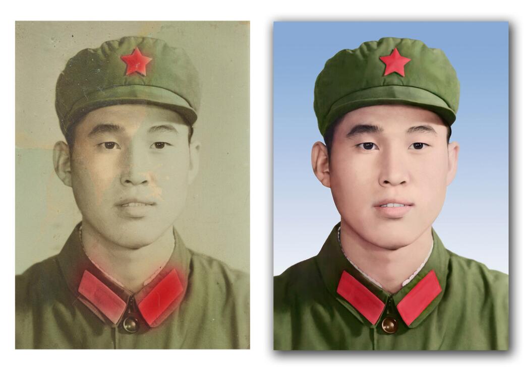 港口镇破损照片修复-18